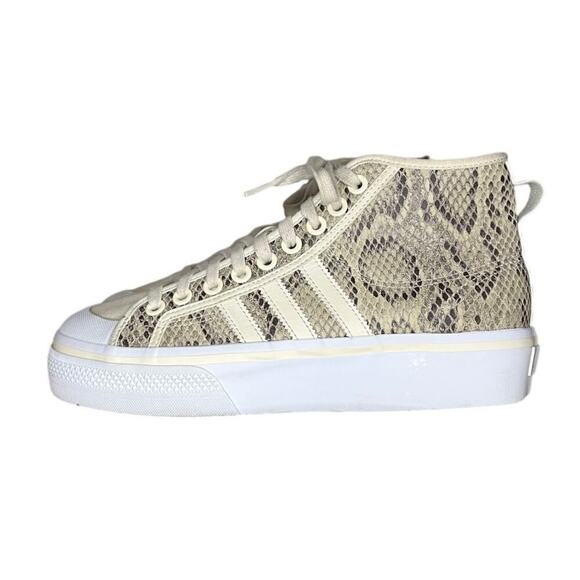 adidas Shoes - Size 9.5 - adidas Nizza Platform Mid Python W Sneakers Shoes Brown White